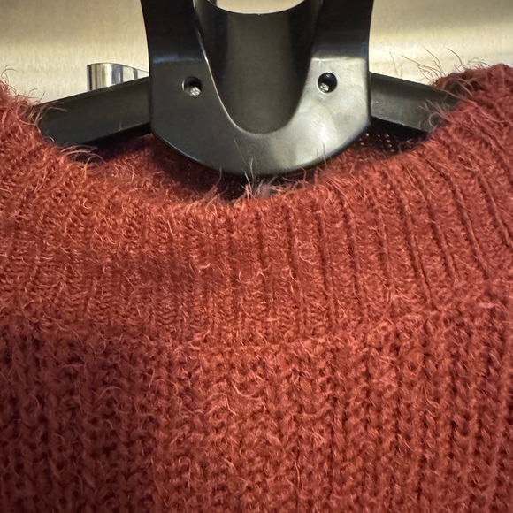 Women's Warm Rust Knit Sweater - Picture 8 of 10